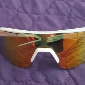 Rawlings Kids’ Shield Sunglasses – White + Orange Mirror